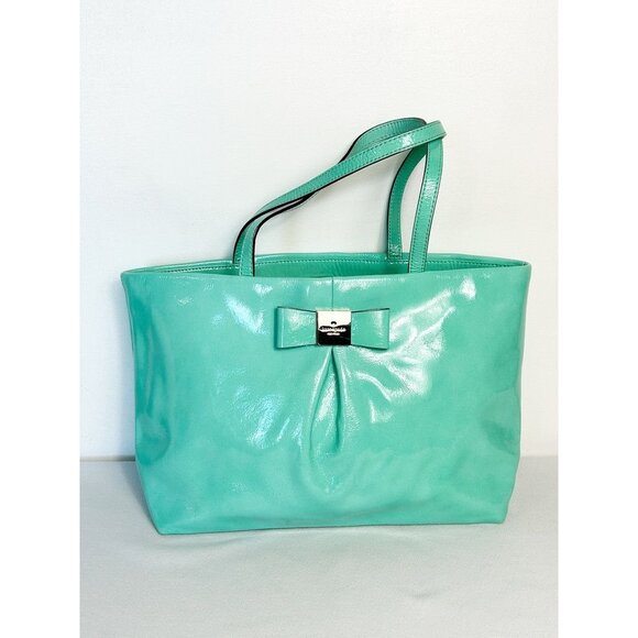 Kate Spade Veranda Place Evie Patent Leather Shoulder Bag in Fresh Air - Picture 2 of 11